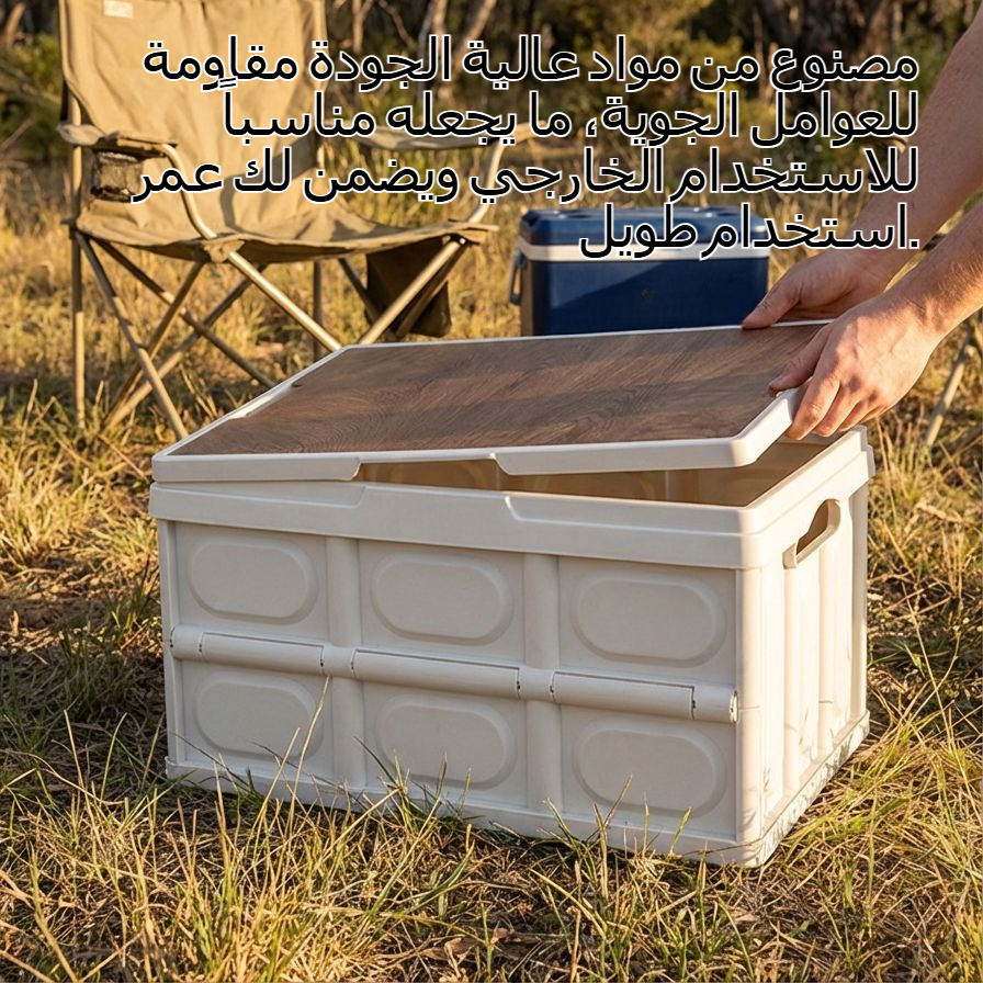 صندوق تخزين خارجي متعدد الوظائف قابل للطي بتصميم عصري