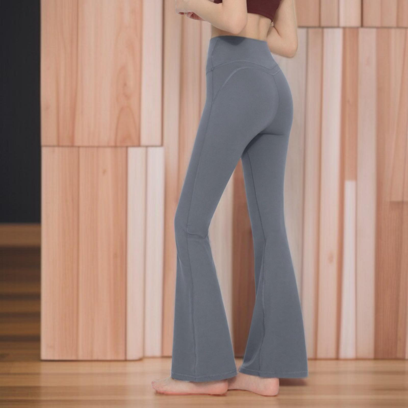 レディースハイウエストフレアヨガパンツ