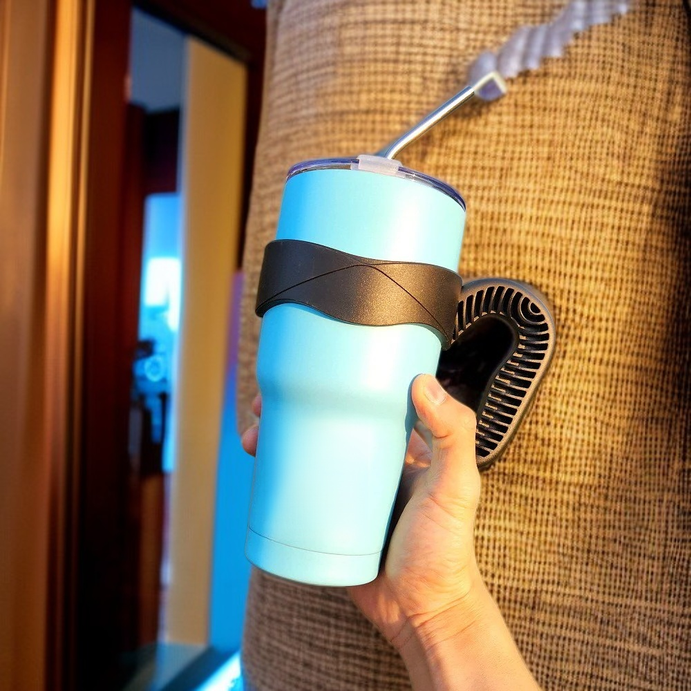  كوب قهوة للسيارة من الفولاذ المقاوم للصدأ 304 سعة كبيرة، مقاوم للانسكاب ومناسب للمشروبات الباردة