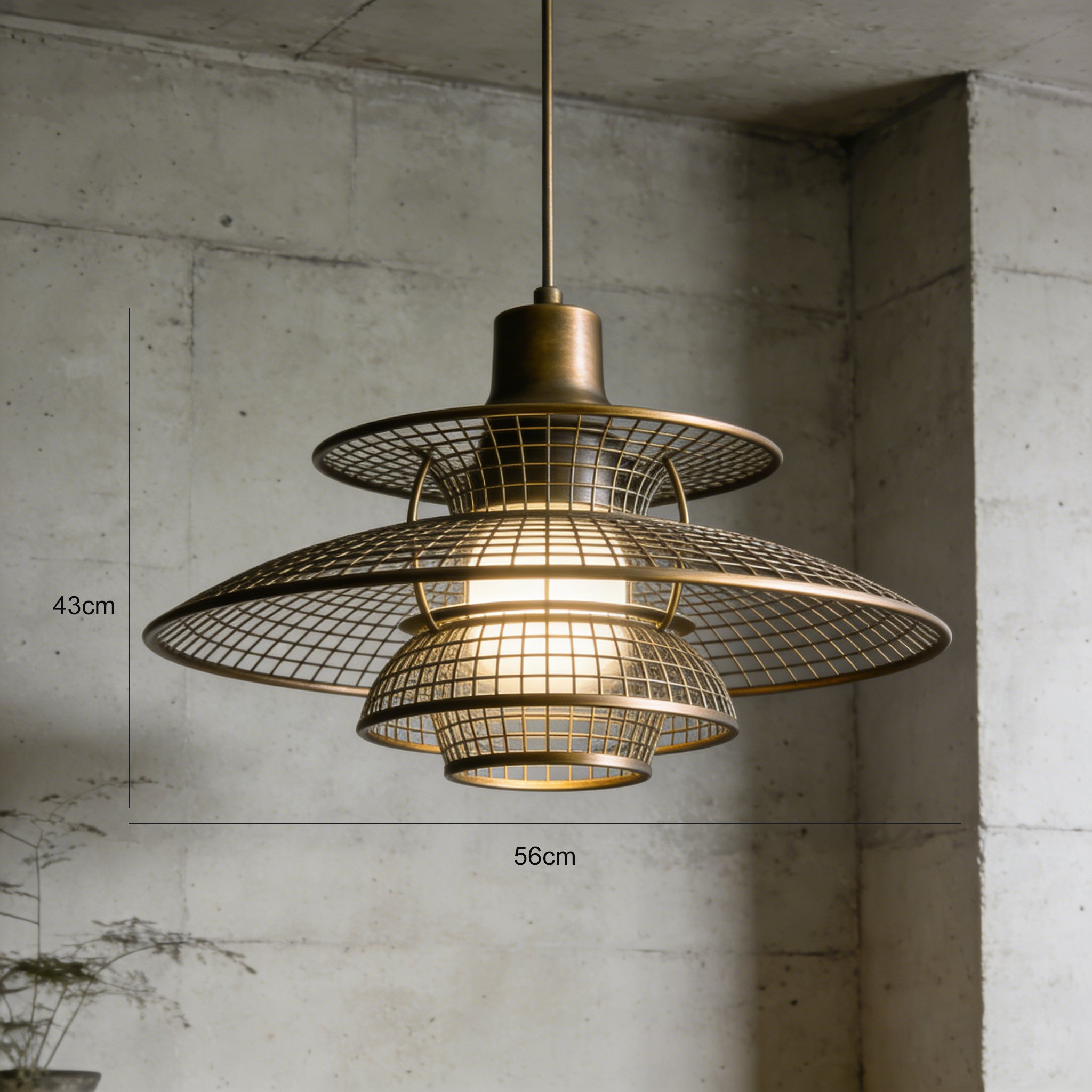 リビングに合うヴィンテージ風吊り灯