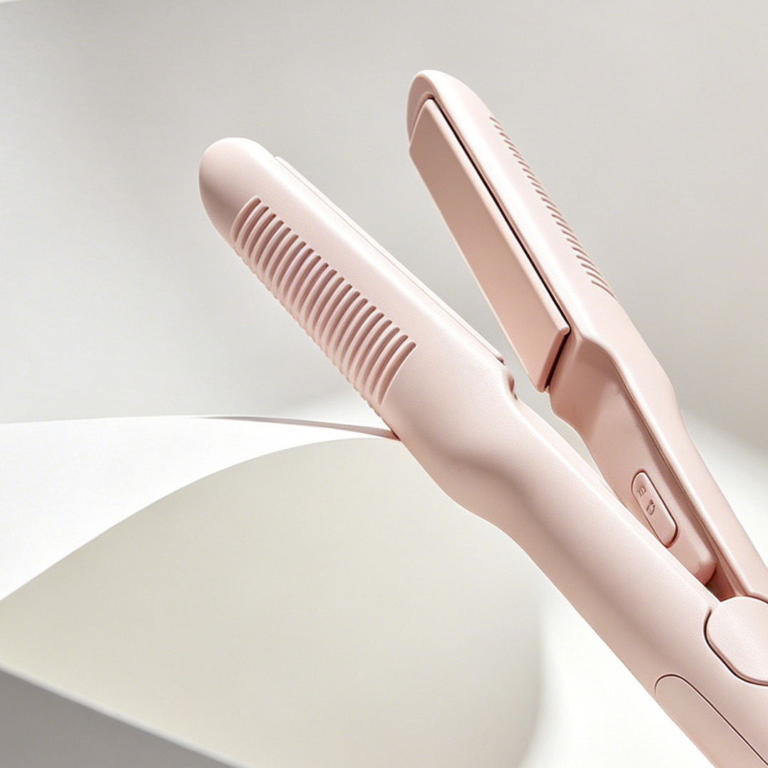 Professional flat iron with adjustable temperature settings