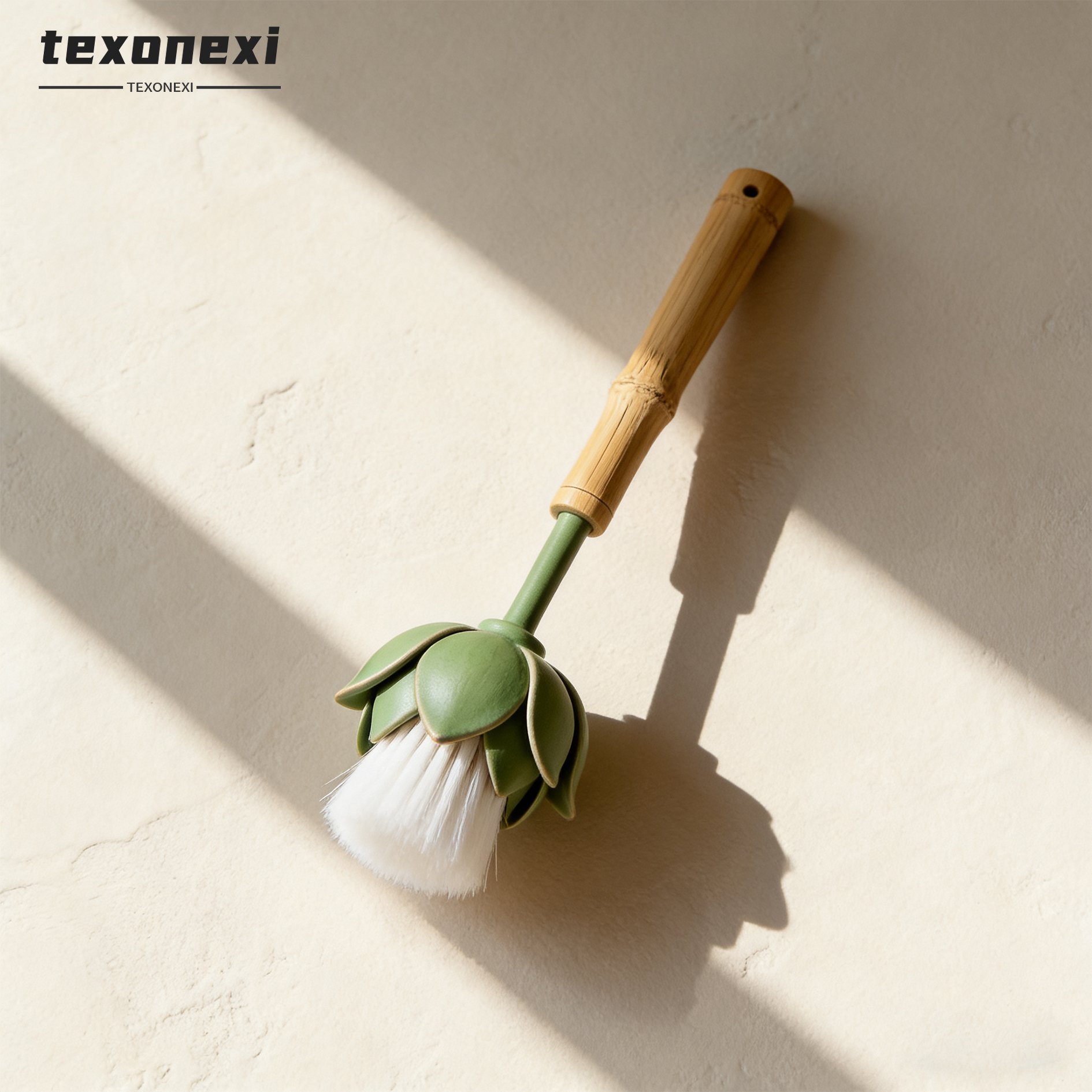 แปรงถ้วยขนนุ่มซิลิโคนด้ามจับยาว