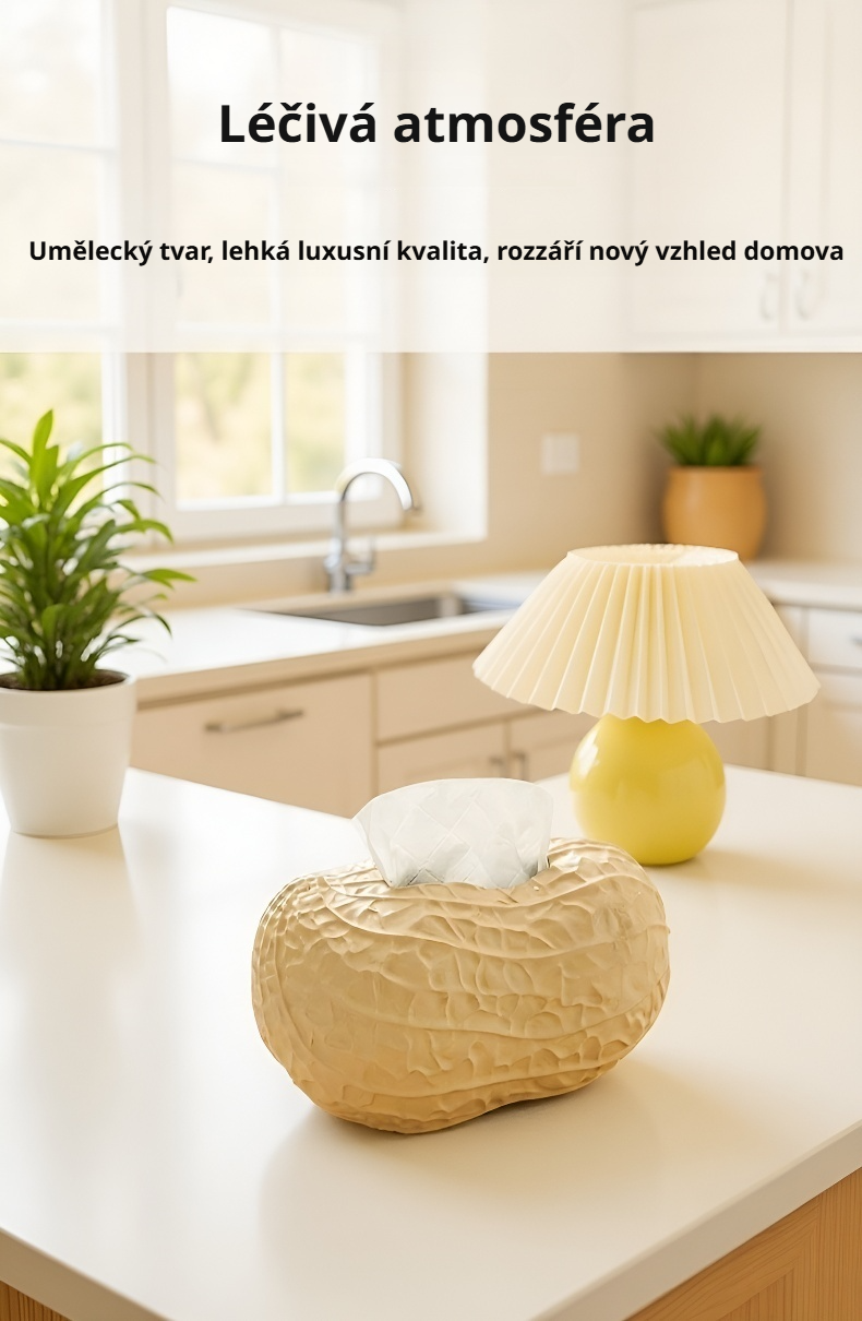 Keramický box na ubrousky s unikátním arašídovým vzorem