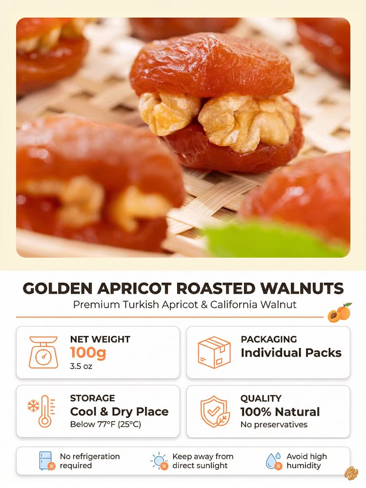 Golden Apricot Roasted Walnuts