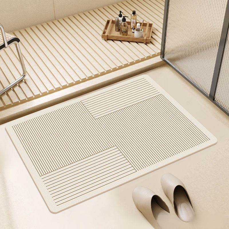 Cream Style Diatomaceous Earth Bathroom Mat