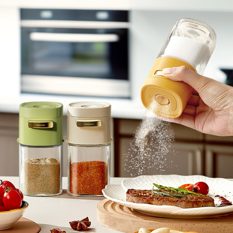 Feuchtigkeitsdichter Glas-Salzstreuer Gewürzdose