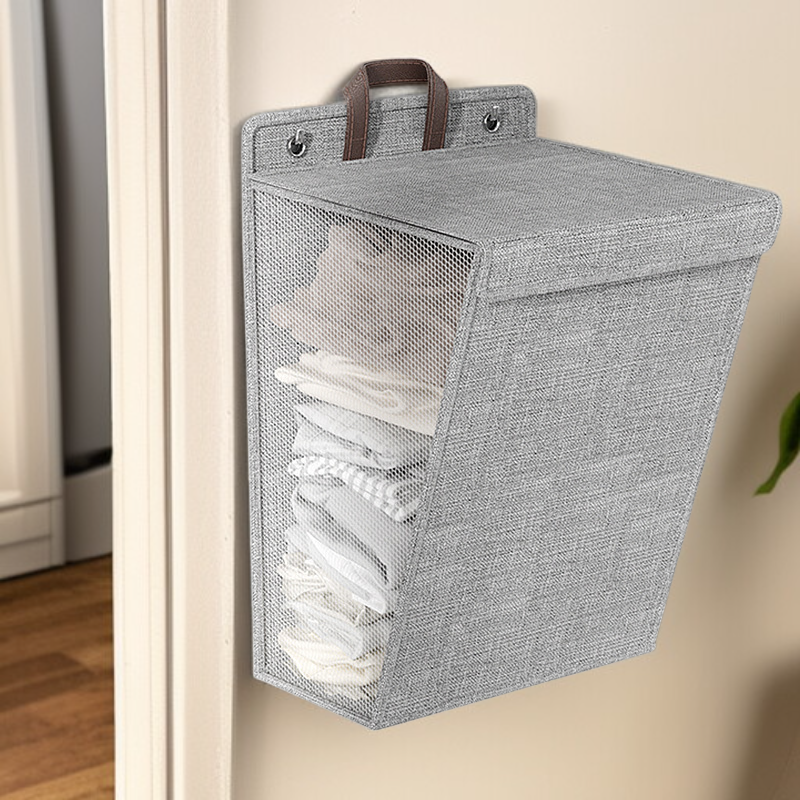 Panier de rangement multifonction pliable en tissu pour dortoir