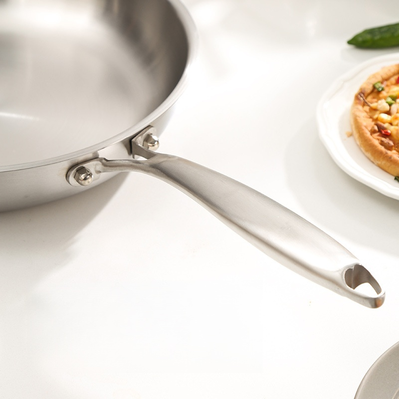  กระทะทอดสามชั้นสแตนเลสไร้สารเคลือบไม่ติดอาหาร