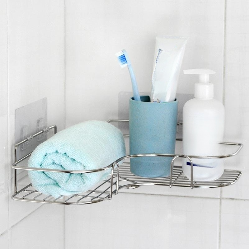 Two-Tier Corner Storage Shelf
