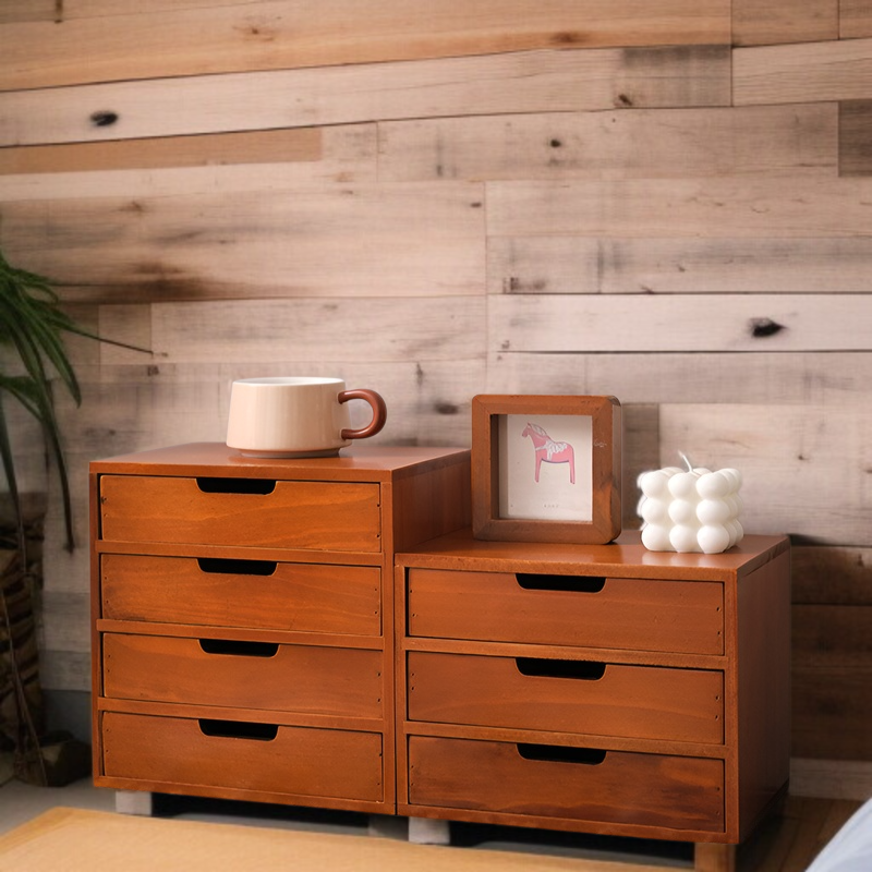 탁상 사물함 다단 수납 서랍형 사물함 잡동사니 수납장 우드 화장품 사물함 사물함 다용도 스몰 키높이 선반