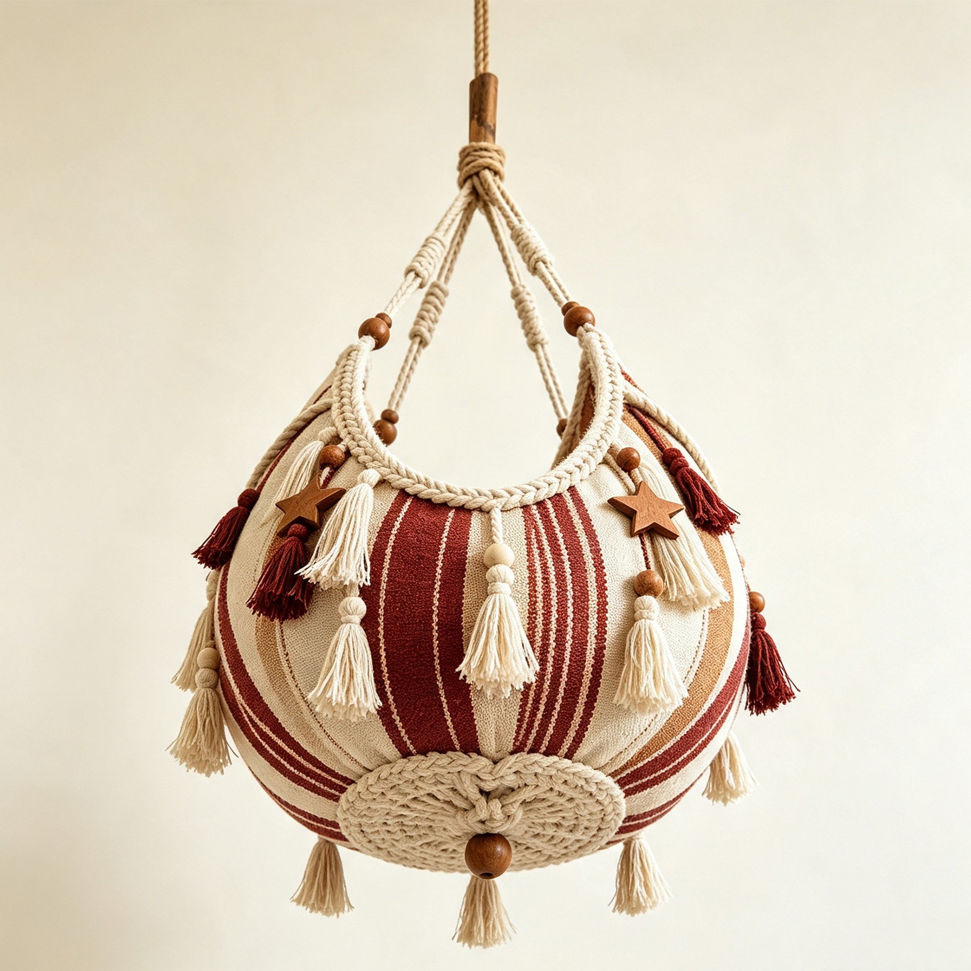 Boho clutch pouch with decorative tassel