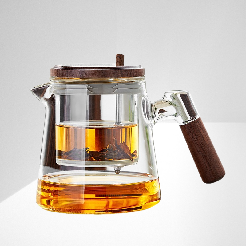 Juego de tetera de vidrio de borosilicato alto 