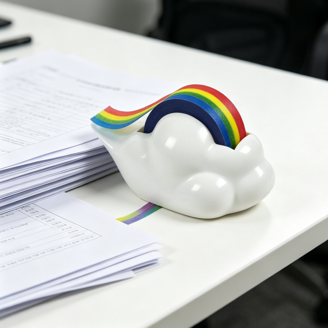 더들캣 다꾸 무지개 테이프