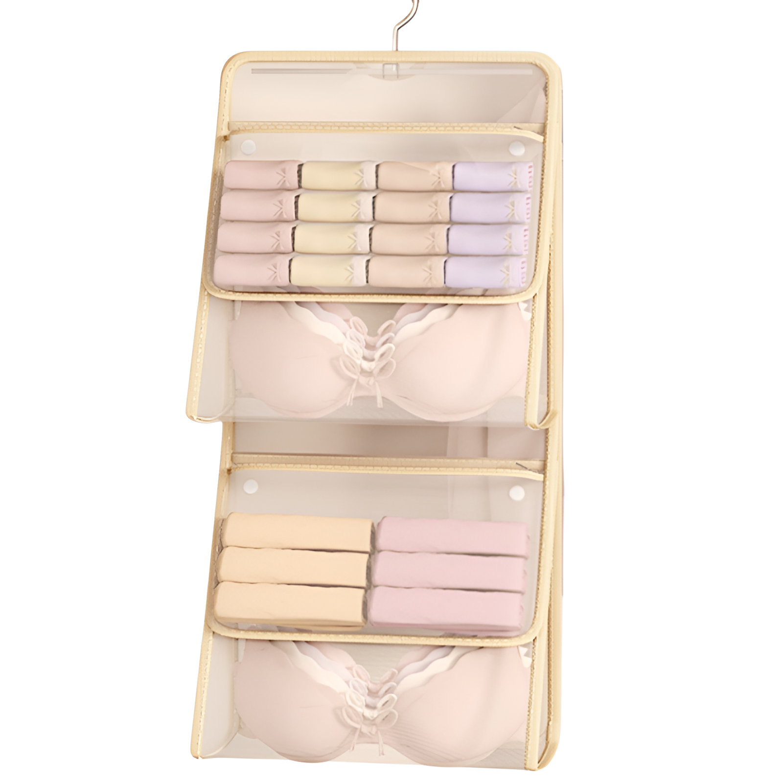 下着収納バッグ 寮のドアに掛けるネットポケット収納バッグ アーティファクトワードローブ 下着 靴下収納 吊り下げバッグ