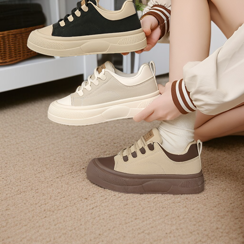 통굽 운동화 키높이 화이트 슈즈 여성 캐주얼 운동화 봄 학생 스트리트화