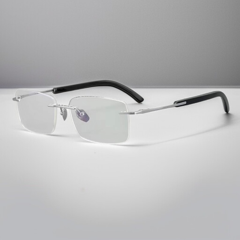 Gafas de lectura retro ultraclaras de titanio puro