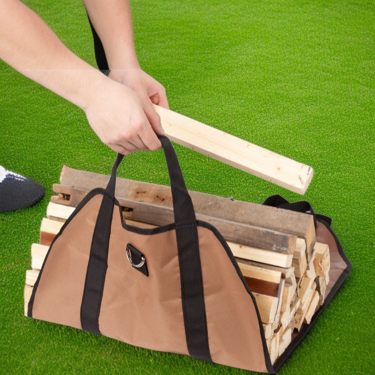 Lightweight and strong logging bag in use