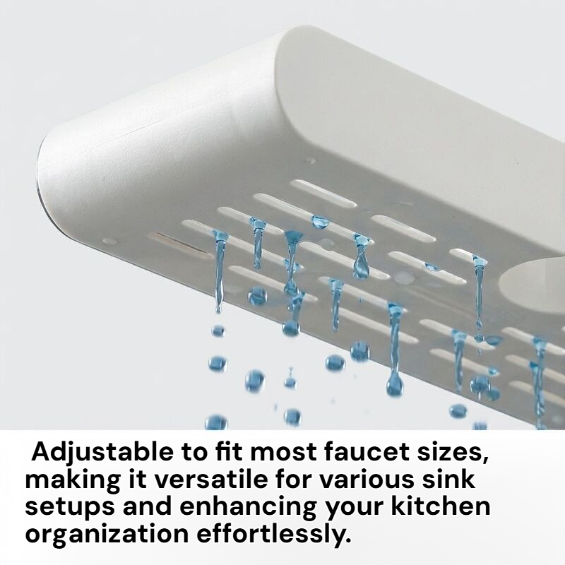 Kitchen Sink Faucet Storage Rack, Punch-Free Vegetable Draining Basket