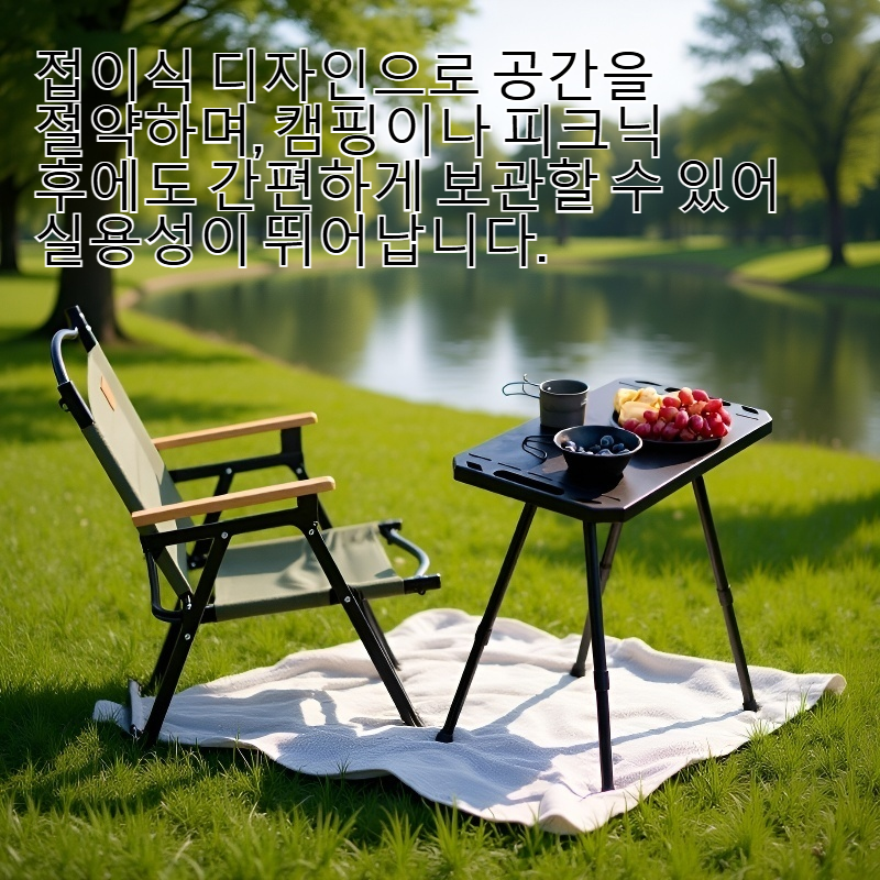 야외용 초경량 접이식 테이블