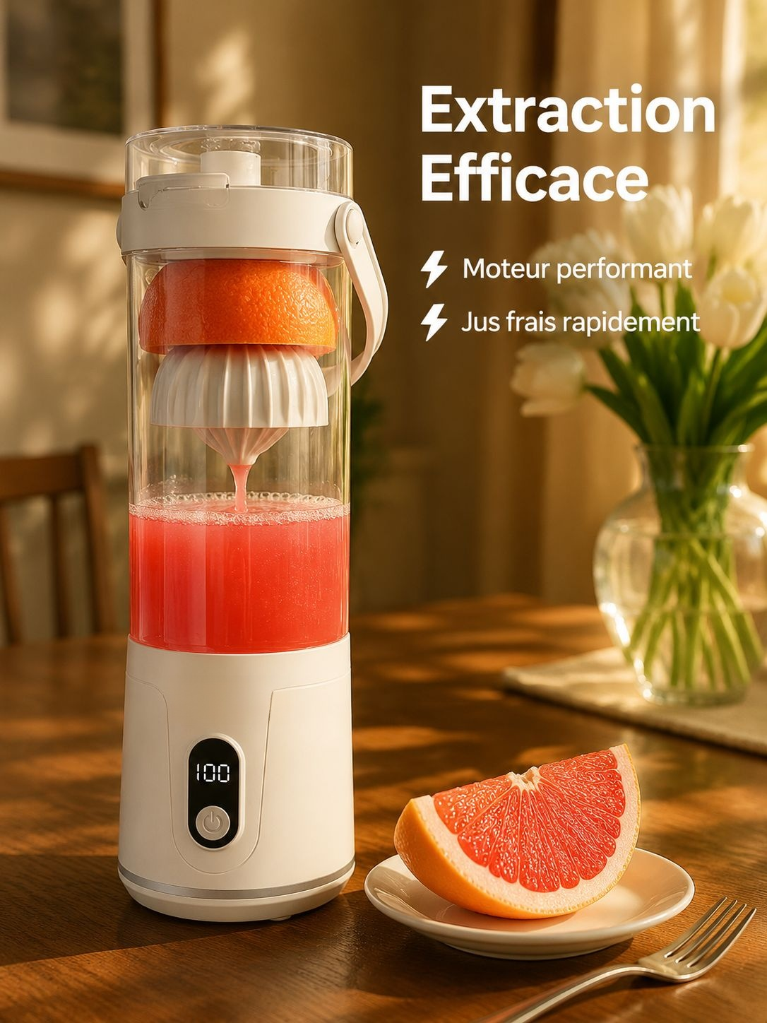 Mini presse-agrumes domestique rechargeable USB