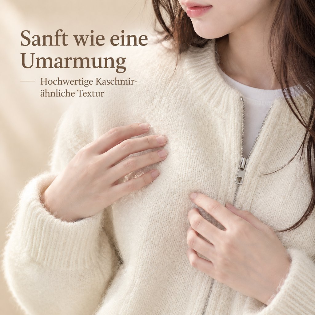 Damen Weit Geschnittener Kurzarm Strick-Cardigan