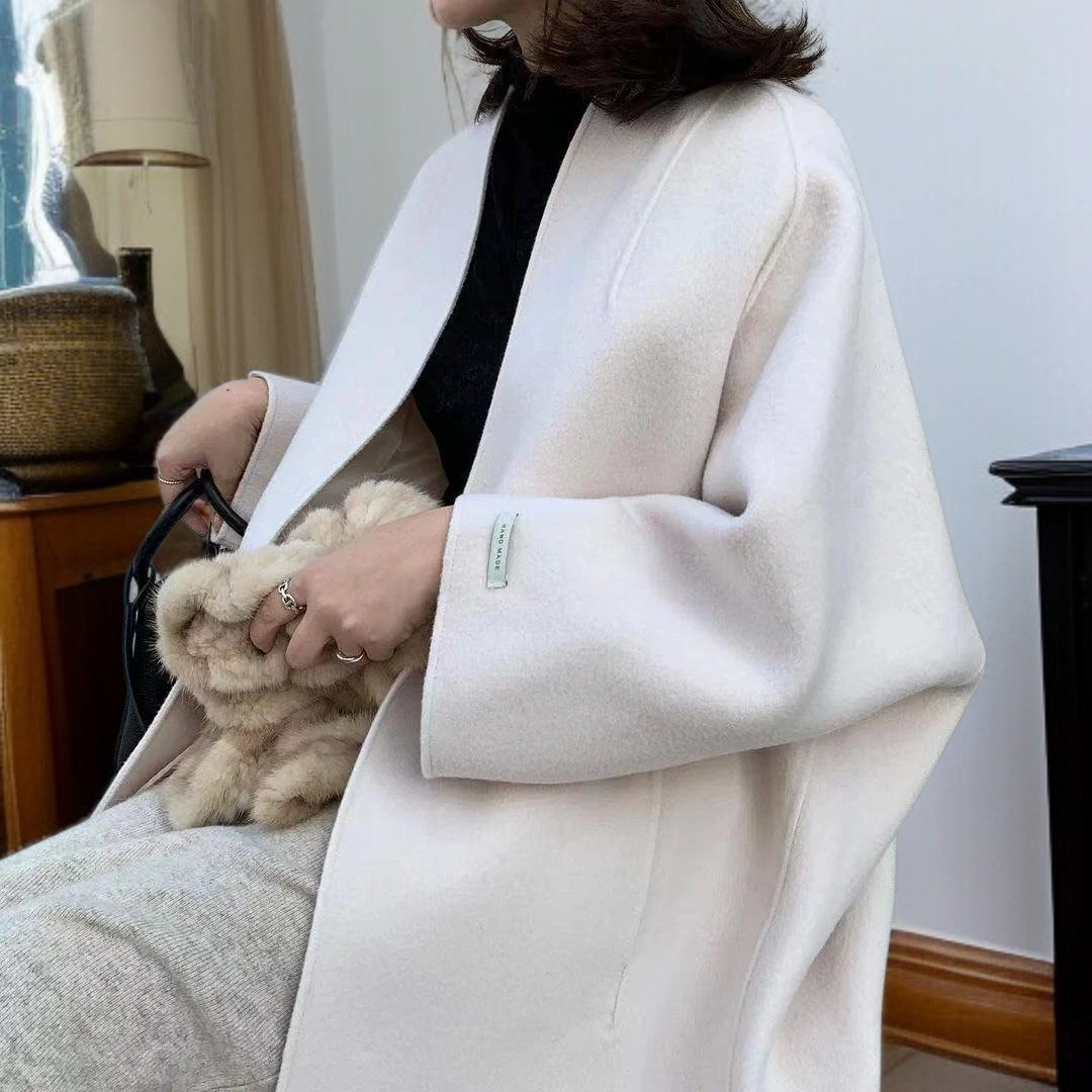 업그레이드 루즈핏 기질 통근 코트 일자 솔리드 코트 심플 기질 통근 코트