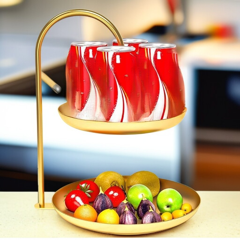 客廳茶几前台雙層輕奢點心水果糖果盒