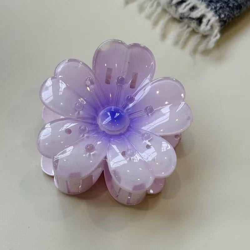度假雞蛋花後腦勺盤發側抓夾