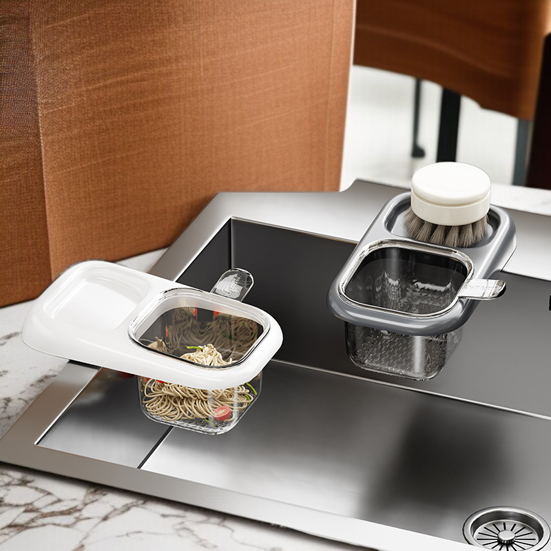 빨판식 분리식 티바구니 주방 잔여물 여과 분리 손 싱크대 물빠짐 바구니