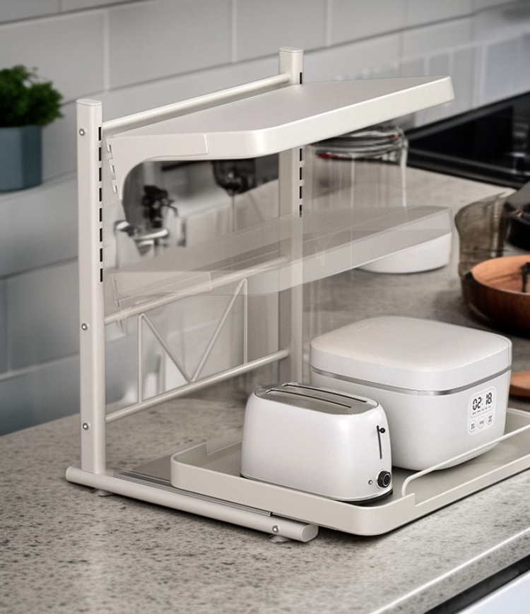 주방용품 정리에 적합한 견고한 선반