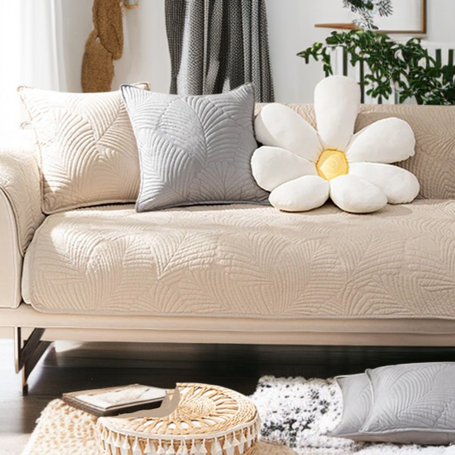 広々純綿オールシーズンソファパッド 滑り止めソファカバー
