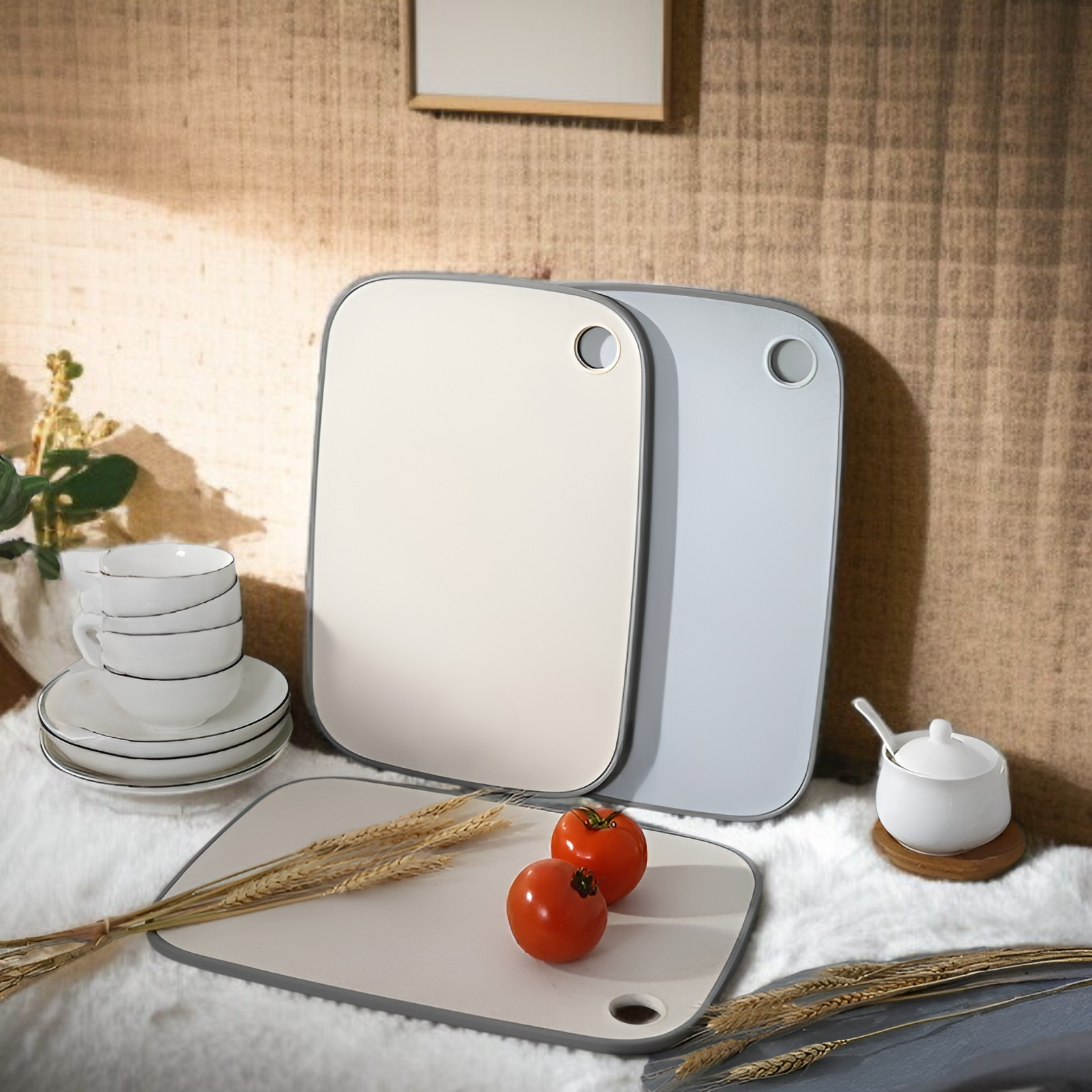 まな板セット カッティングボード 33×22cm 3枚セット インデックス 抗菌 食洗機対応 滑り止め付き 傷つきにくい 食材別 色分け まな板スタンド付き 調理台 キッチン用品