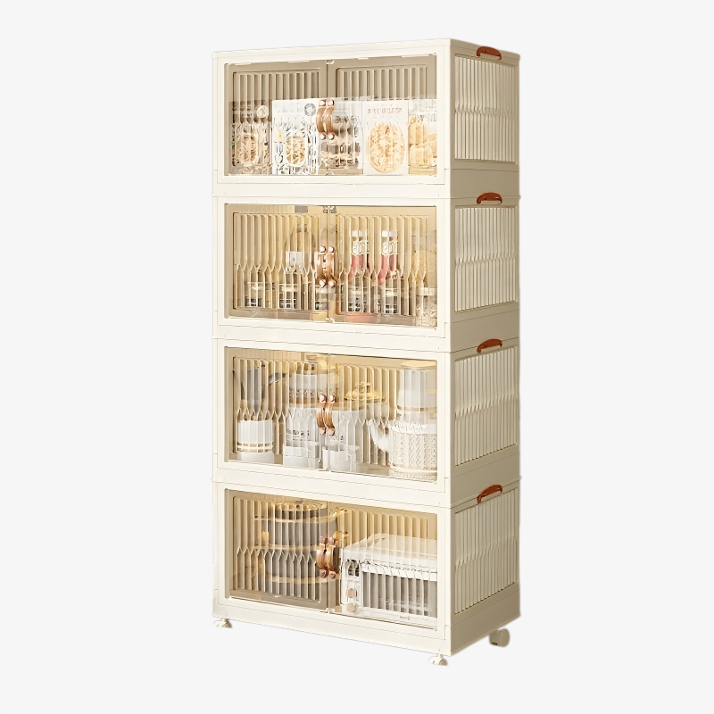 Lightweight and portable white storage cabinet for kids