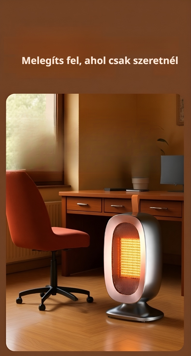 Biztonságos és csendes ventilátoros fűtőtest nappaliban