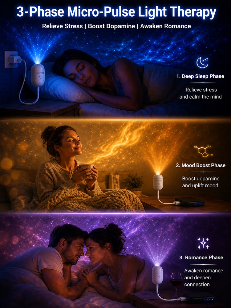 [100,000 units sold] Mini Projector Ambient Night Light