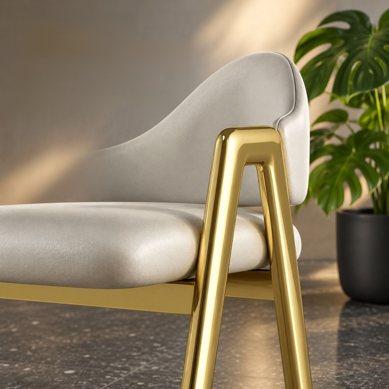 Luxury-Style Dining Chair with Backrest, Refined Design and Lasting Comfort