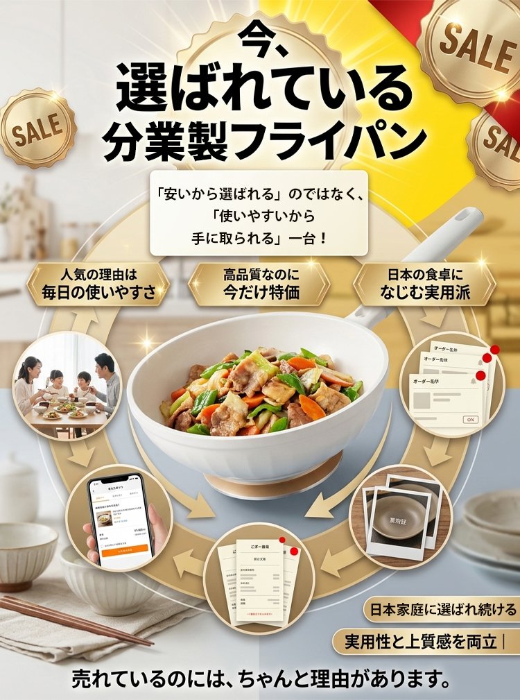  チタン芯材耐熱陶器コーティングノンスティックフライパン