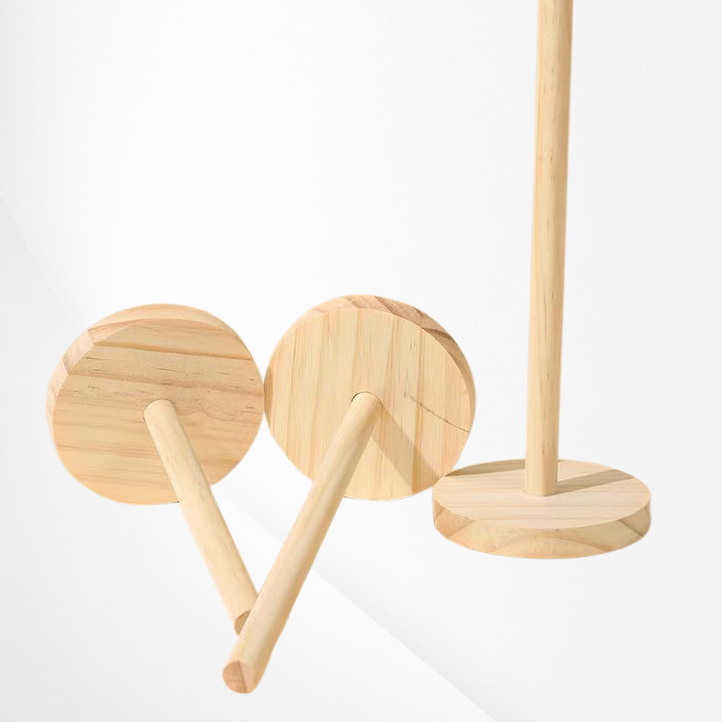 創意實木繩收納架