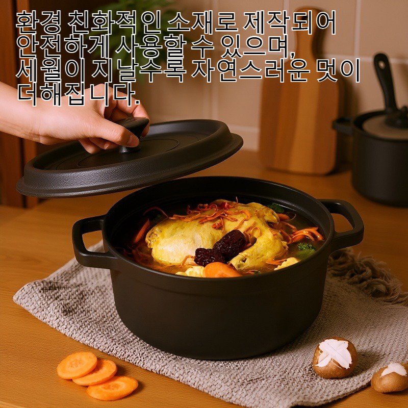 전통적인 주철 냄비 두 귀 디자인