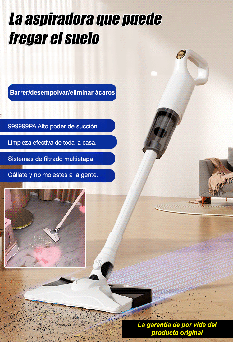  Aspiradora y trapeador de eliminación de ácaros de succión grande