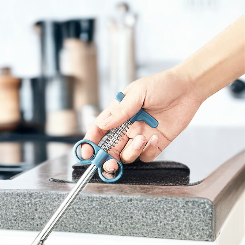 キッチン・バスルーム用スチールワイヤースプリング排水口クリーナー（爪付き）