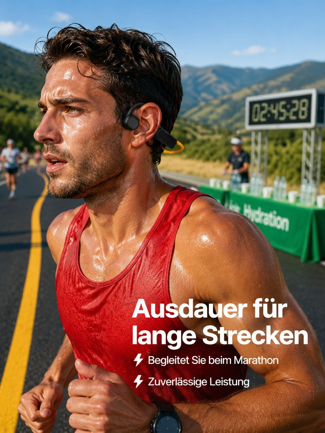 Kabellose Sportkopfhörer mit auffälligem LED-Design