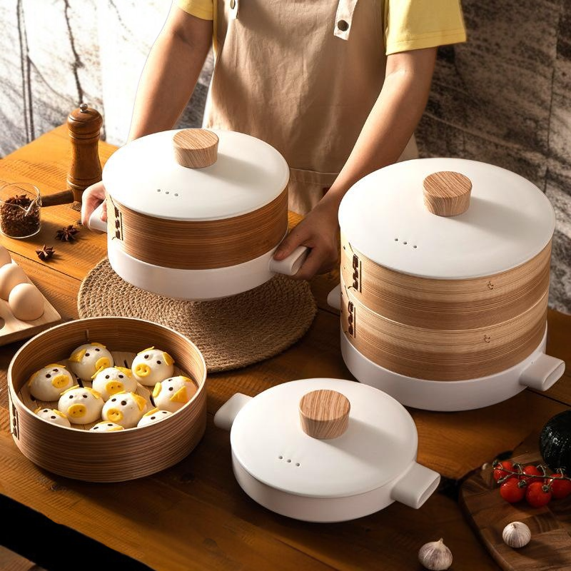 耐熱セラミック蒸籠土鍋