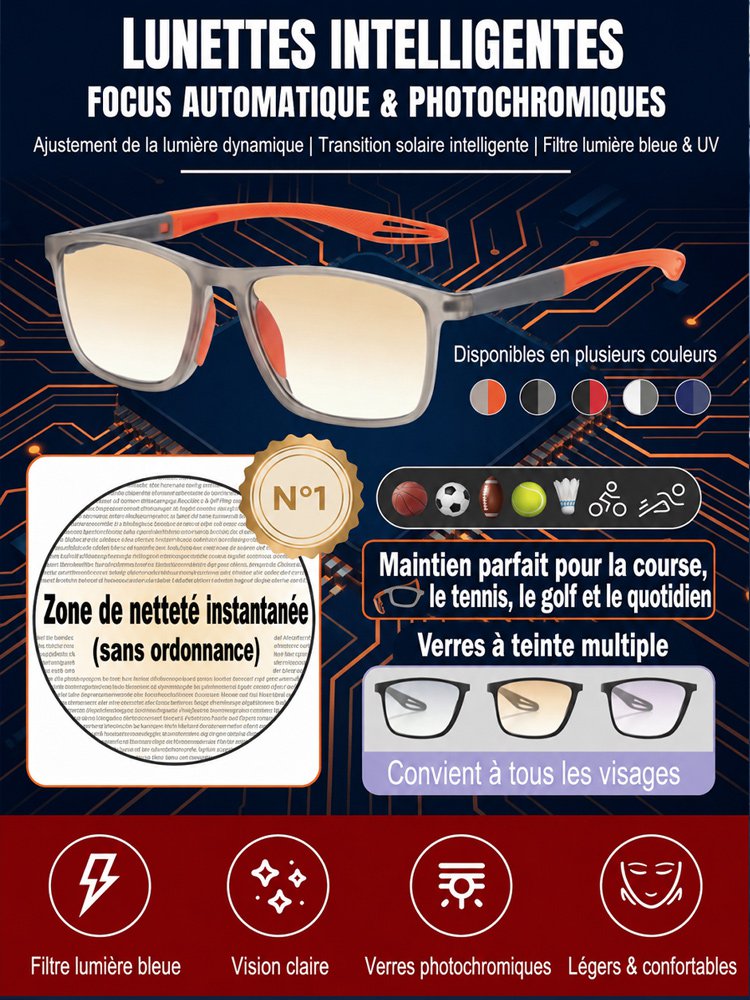 Sport 2 - en - 1 anti UV changer de couleur lunettes de soleil