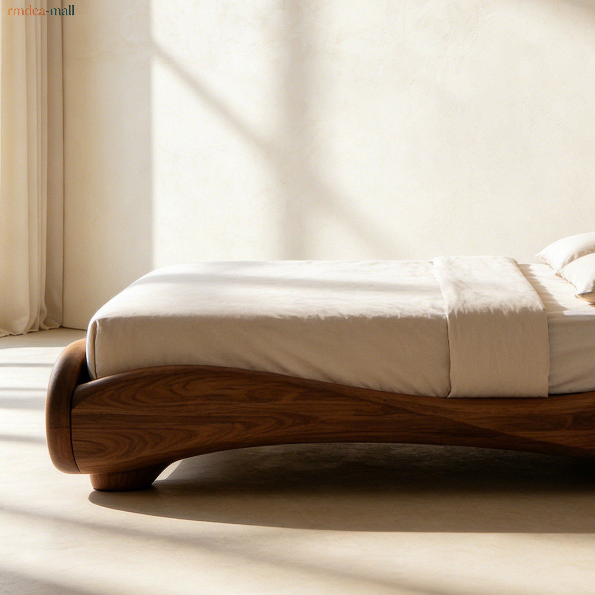 Master bedroom solid wood double bed