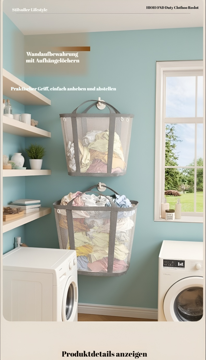 Wäschekorb zur Wandmontage – einfache Installation
