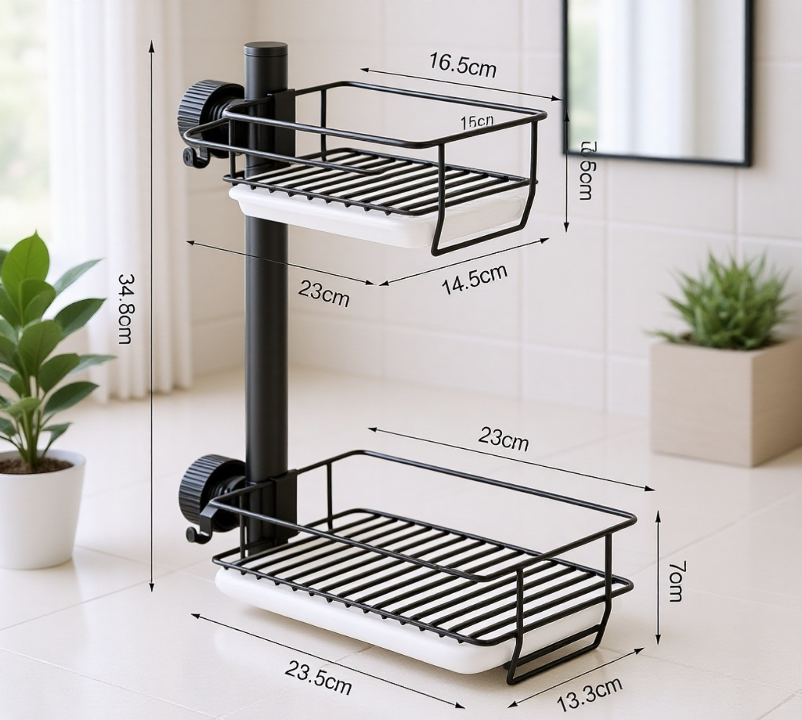 簡単取り付けスポンジ収納ラック