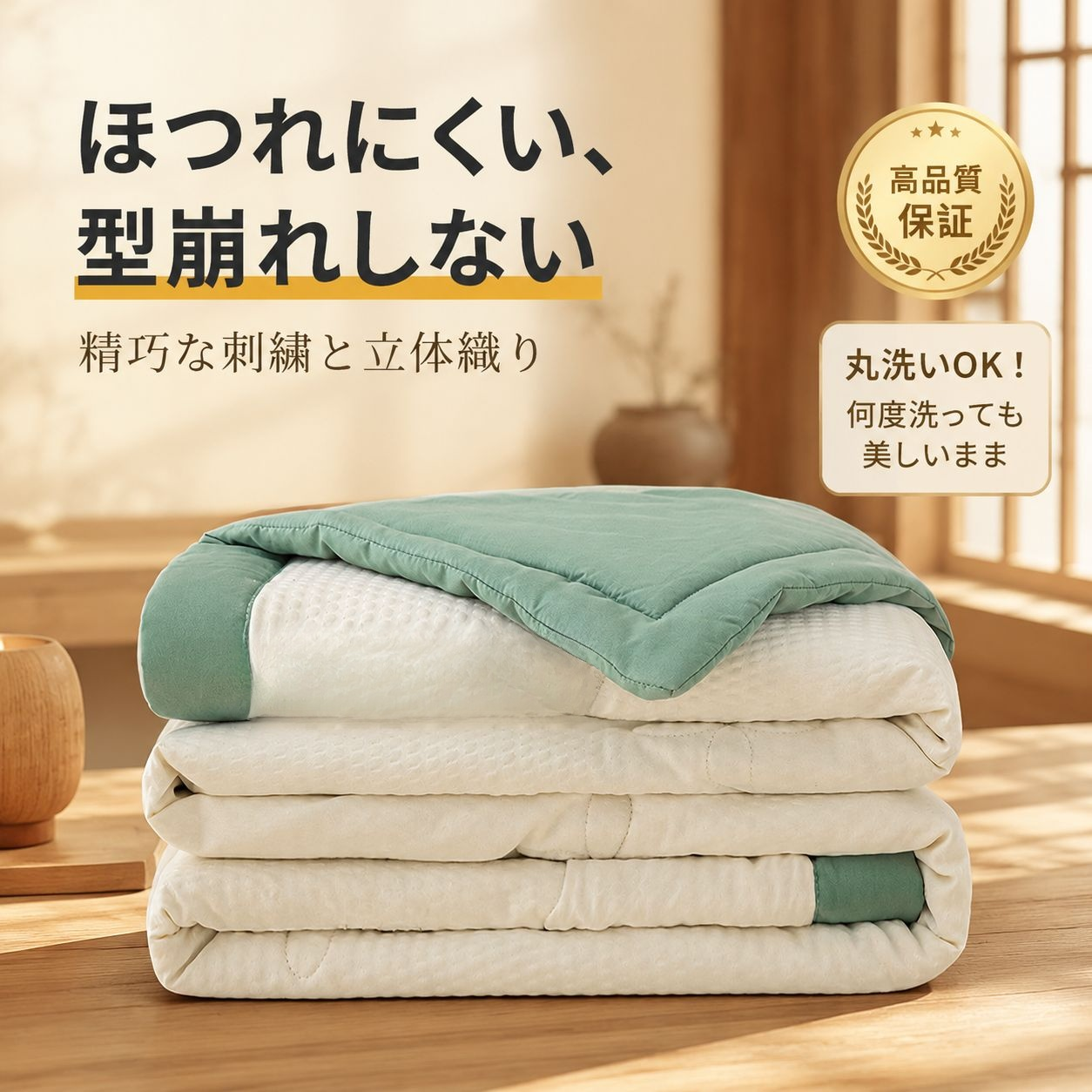 夏用洗濯機で洗えるエアコン布団 軽量で通気性抜群 学生寮用掛け布団