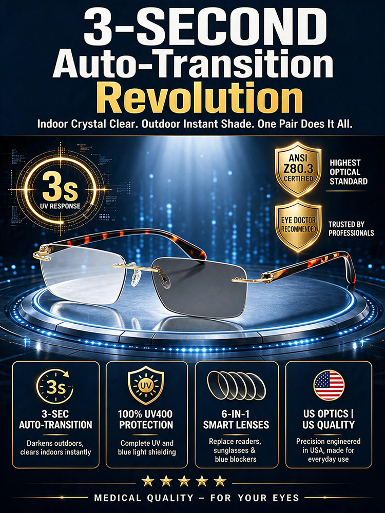 Ultra-Thin, Frameless Photochromic Reading Glasses