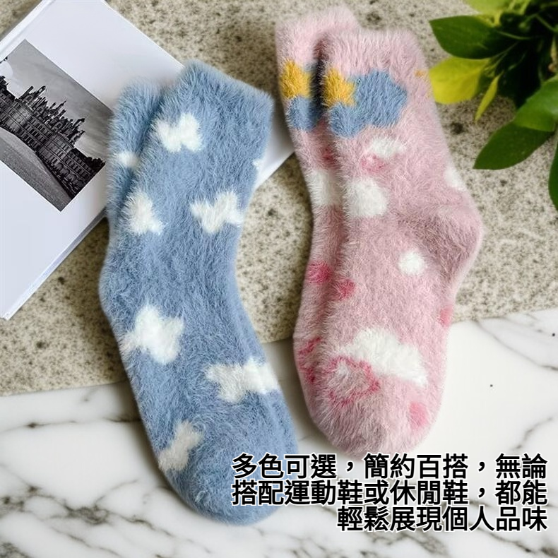 冬季保暖厚襪細節特寫